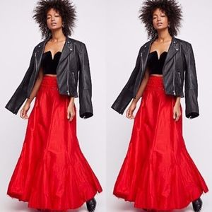 Free People Embroidered Party Maxi Skirt